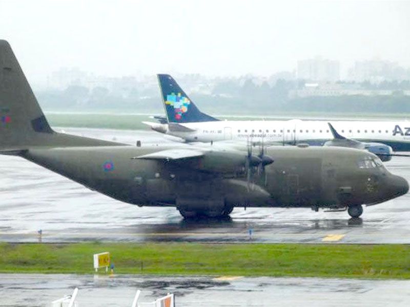 Difundieron foto de avión británico que hizo escala en Brasil rumbo a Malvinas 