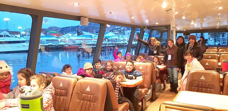 Alumnos del Jardín N° 24 participaron de navegación por el Canal Beagle