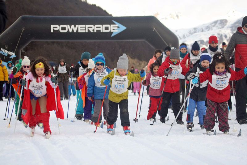 Se realizó prueba de esquí de fondo para los más chicos