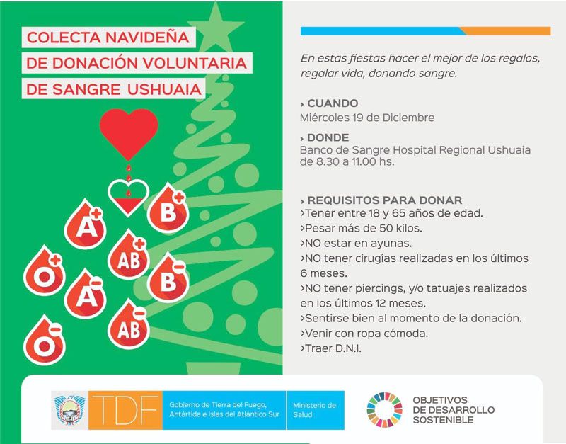 Colecta Navideña de Sangre en el Hospital de Ushuaia