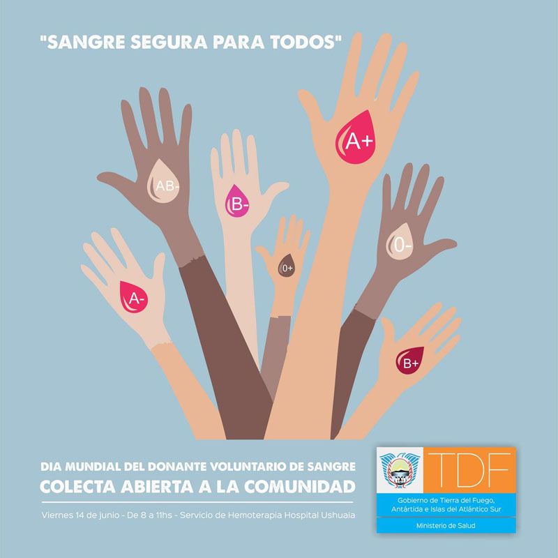 Realizarán una colecta abierta de sangre en el Hospital Regional Ushuaia