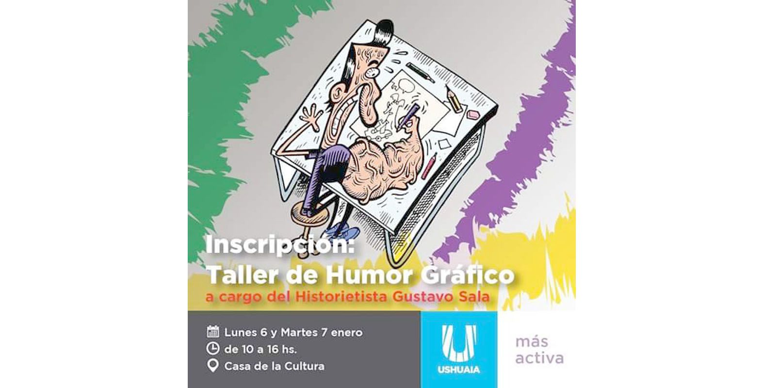 Se realizarán talleres de humor gráfico en Ushuaia