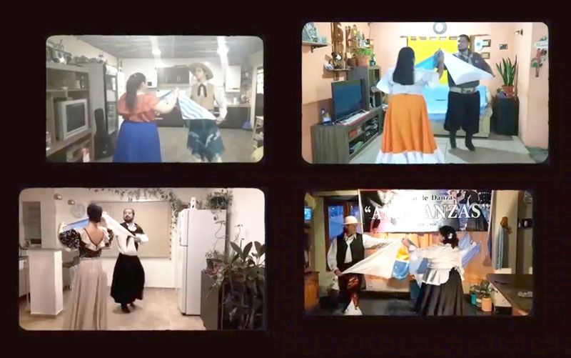 Artistas fueguinos desplegaron su destreza en la ‘Peña Virtual 25 de Mayo’