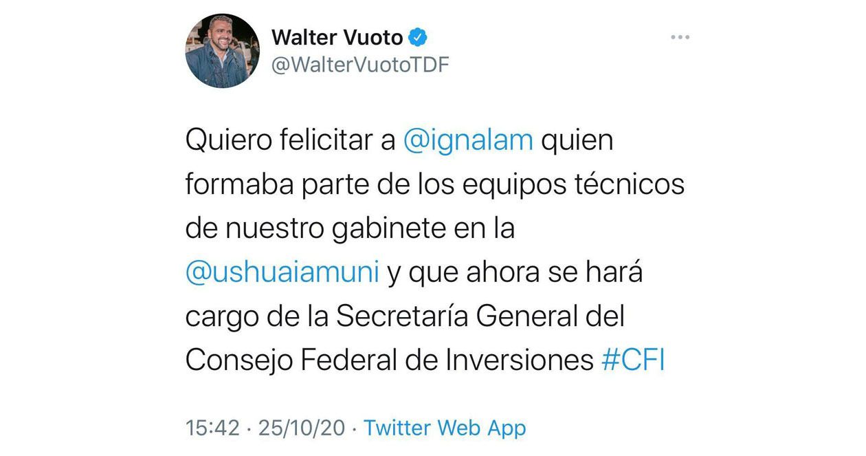 Ignacio Lamothe estará al frente del CFI