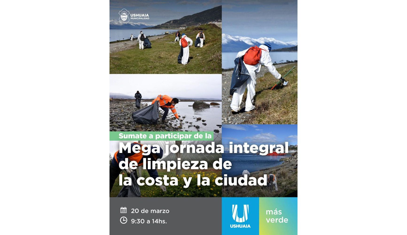 Se realizará una jornada de limpieza de la costa y espacios verdes 