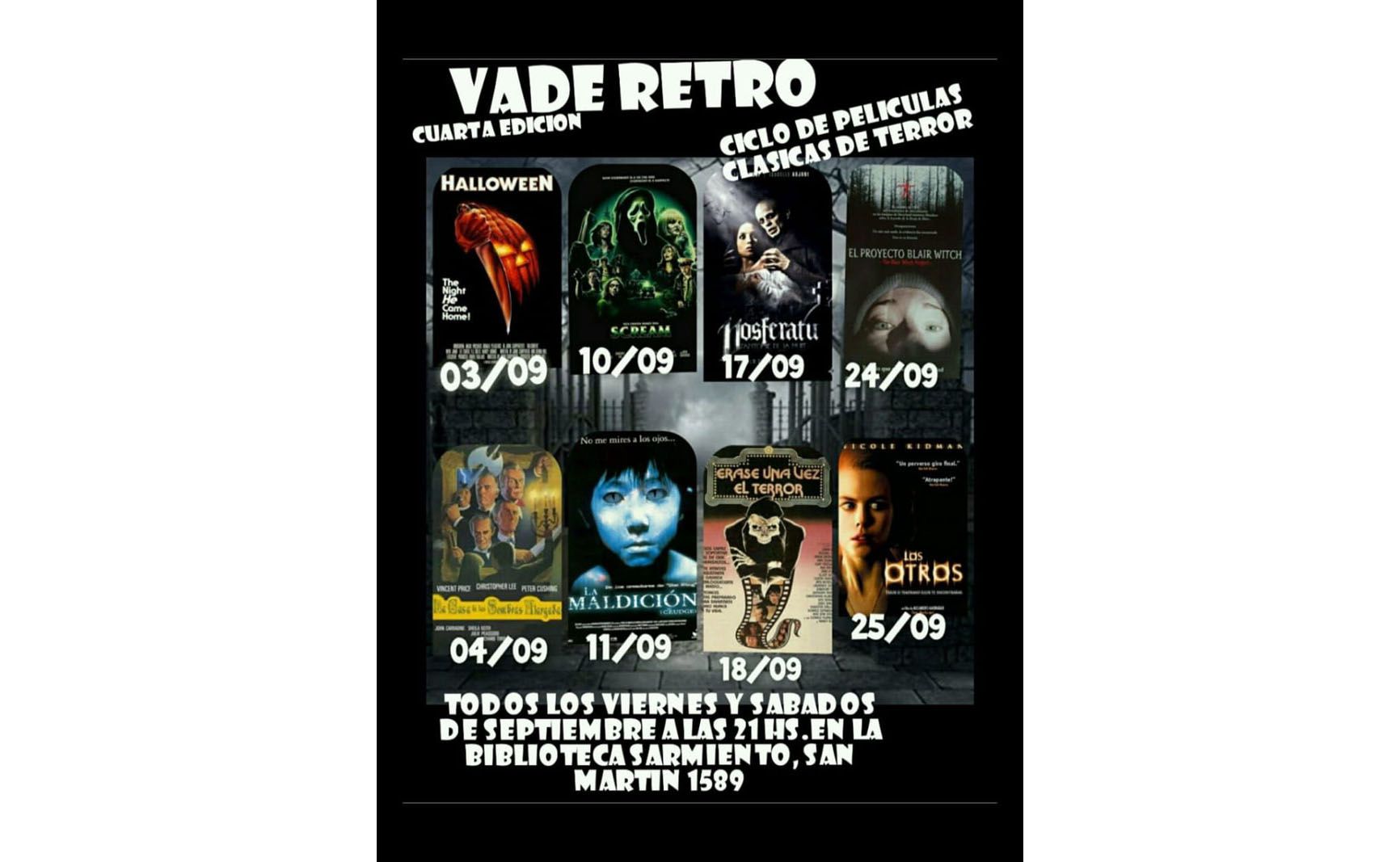  Vuelve “Vade Retro” a la Biblioteca Popular  Sarmiento
