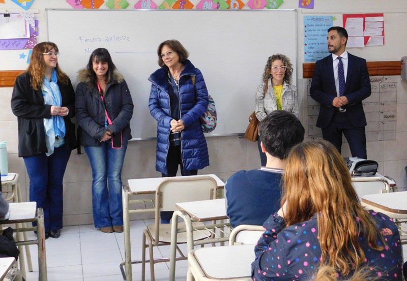 Battaini participó del análisis de un caso judicial con estudiantes de nivel secundario 