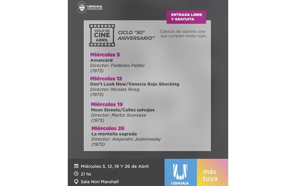 Invitan al ciclo de cine ‘50 Aniversario’, en la Casa de la Cultura