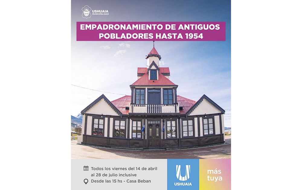La Municipalidad convoca al empadronamiento de Antiguos Pobladores