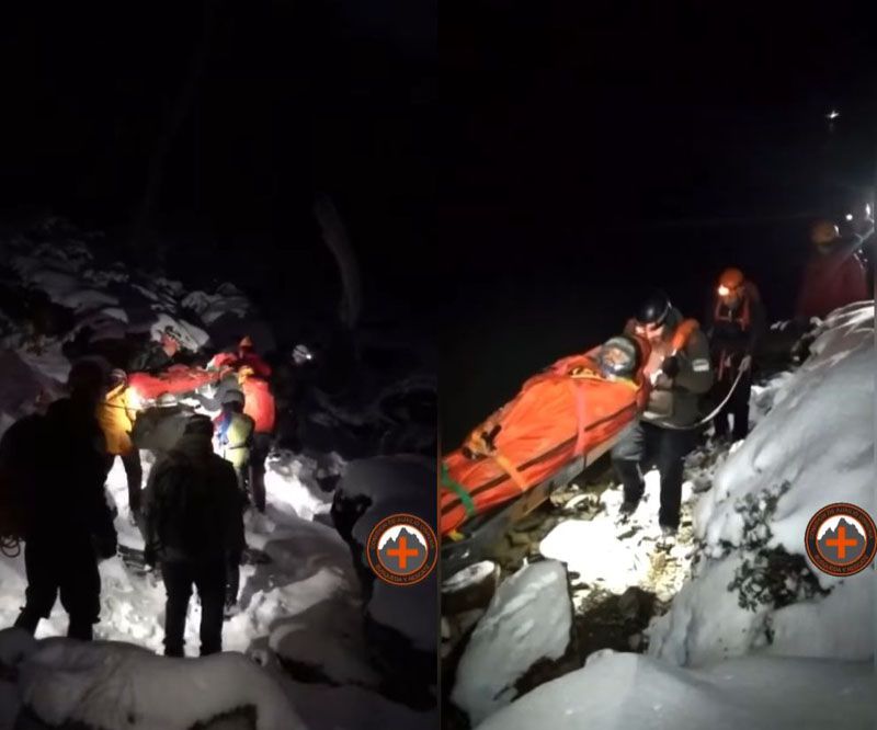 Intenso operativo de rescate en Ojo del Albino