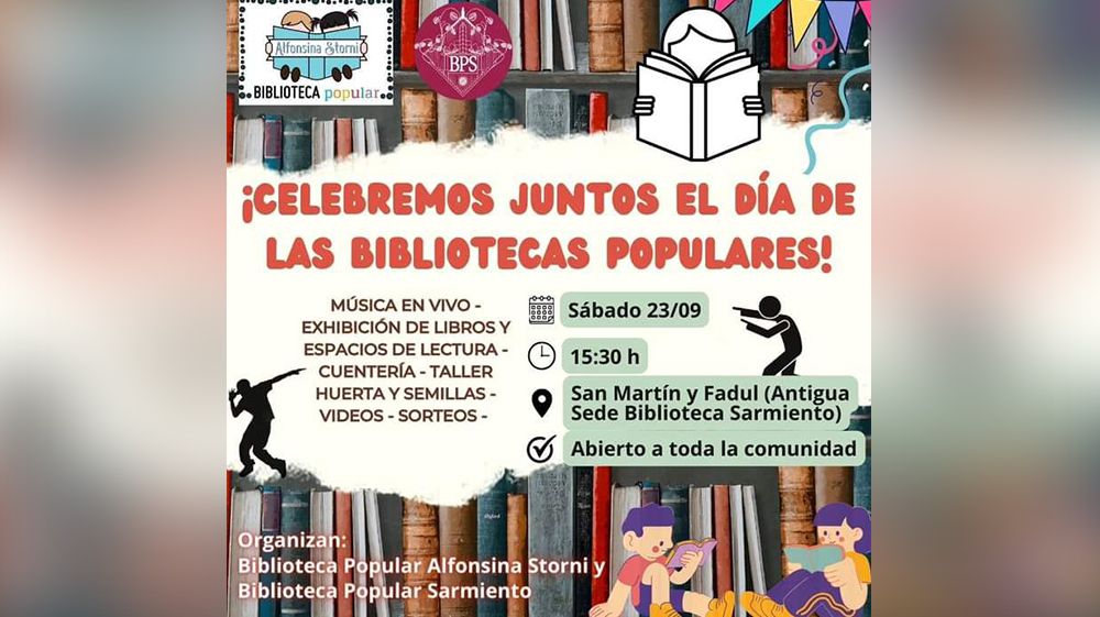 Se celebrará el Día de las Bibliotecas Populares en San Martín y Fadul