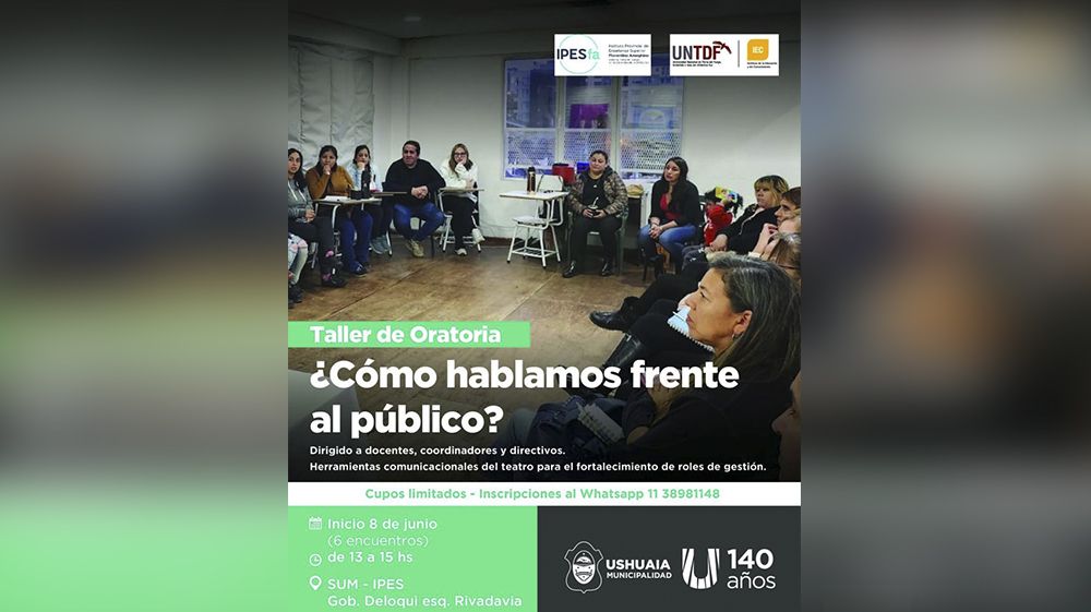 Invitan a docentes, directivos y coordinadores al Taller de Oratoria