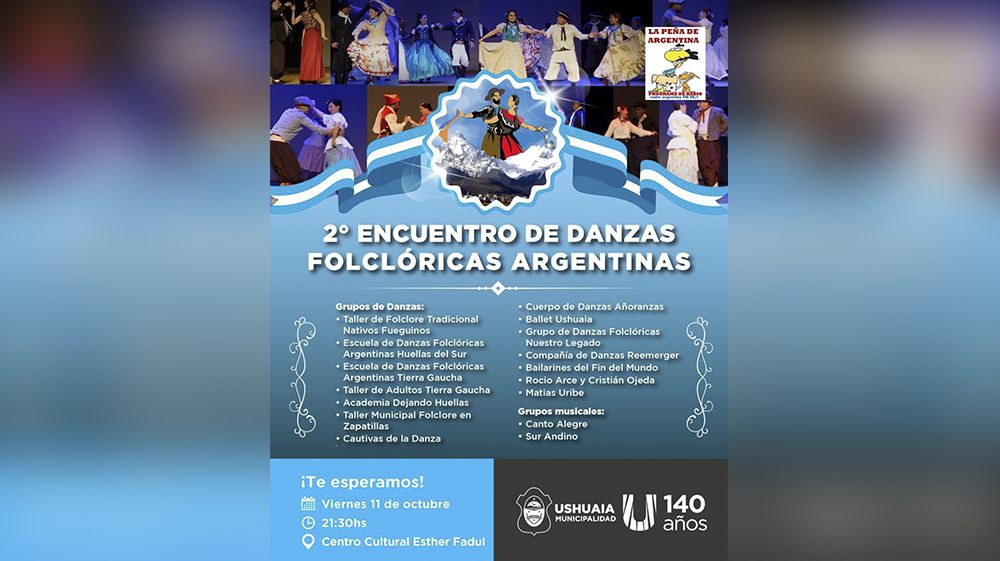 La Municipalidad acompañará el ‘Encuentro de Danzas Folclóricas Argentinas’