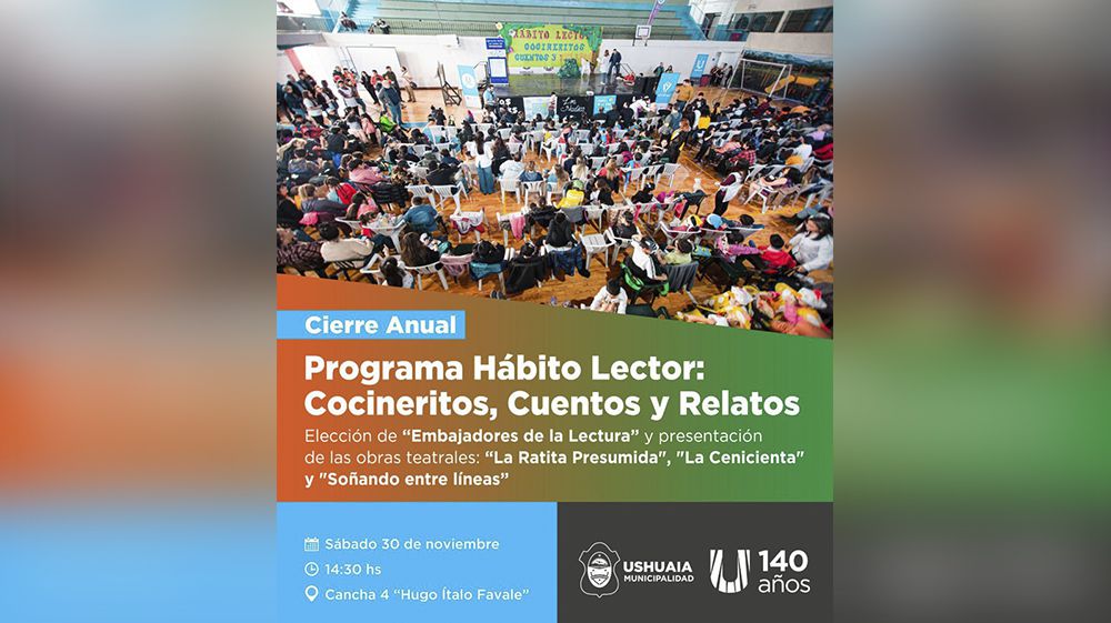 Este sábado se realizará el cierre anual del programa ‘Hábito Lector’