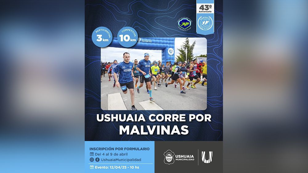 ‘Ushuaia corre por Malvinas’ el próximo sábado 