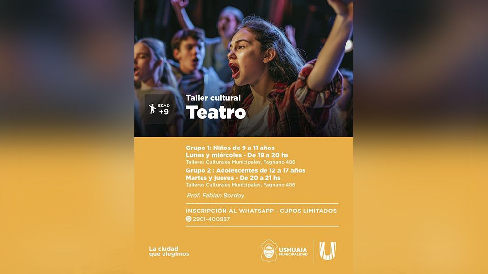 La Municipalidad invita al Taller de Teatro para niños y adolescentes