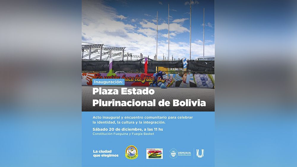 Invitan a la inauguración de la Plaza Estado Plurinacional de Bolivia