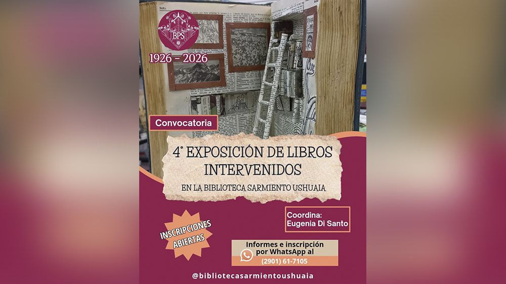 La biblioteca Sarmiento prepara la última Exposición de Libros Intervenidos 