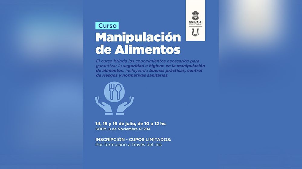 Abrieron las inscripciones para el curso de Manipulación de Alimentos