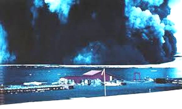 Vibraciones, erupción y objetos extraños en isla Decepción