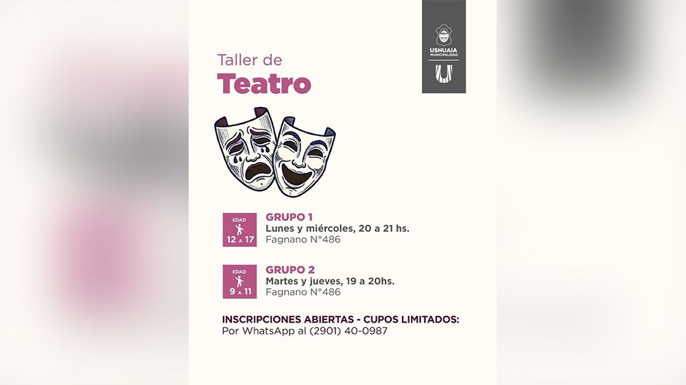 Abren inscripciones para taller de teatro 