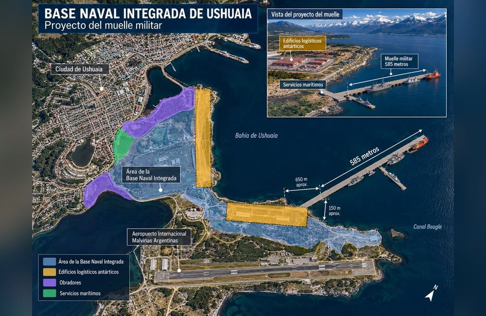 $189.321 millones la construcción del muelle militar
