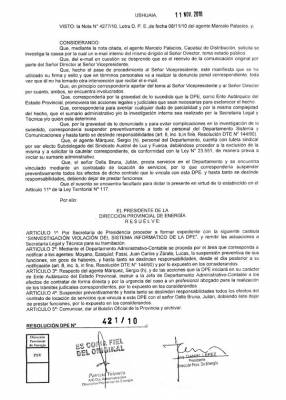 Los funcionarios de la Dirección Provincial de Energía reafirman...