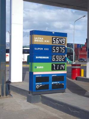 Combustible un 6% más caro