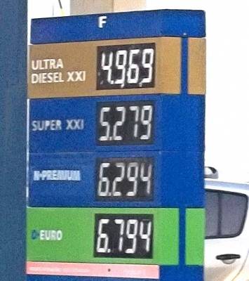 La nafta, un 1,5% más cara