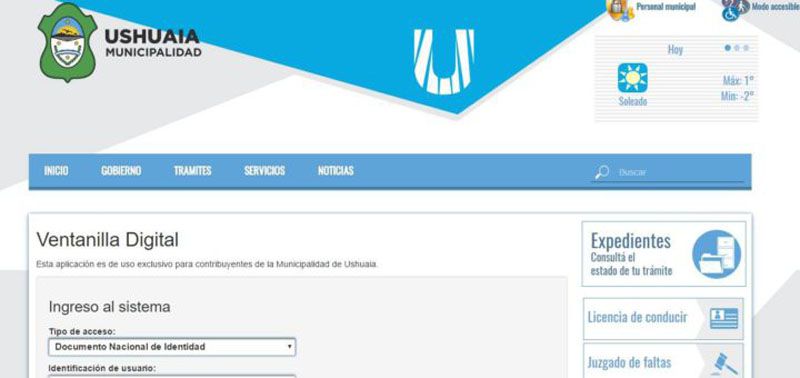 La Municipalidad de Ushuaia ya no envía las boletas de pago de tributos en soporte papel