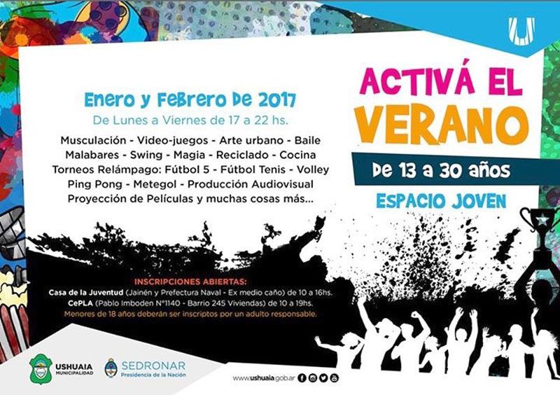 El programa Activá el Verano ofrece alternativas para jóvenes 