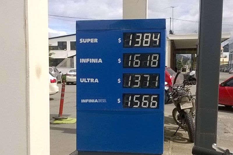 Los nuevos valores de los combustibles 