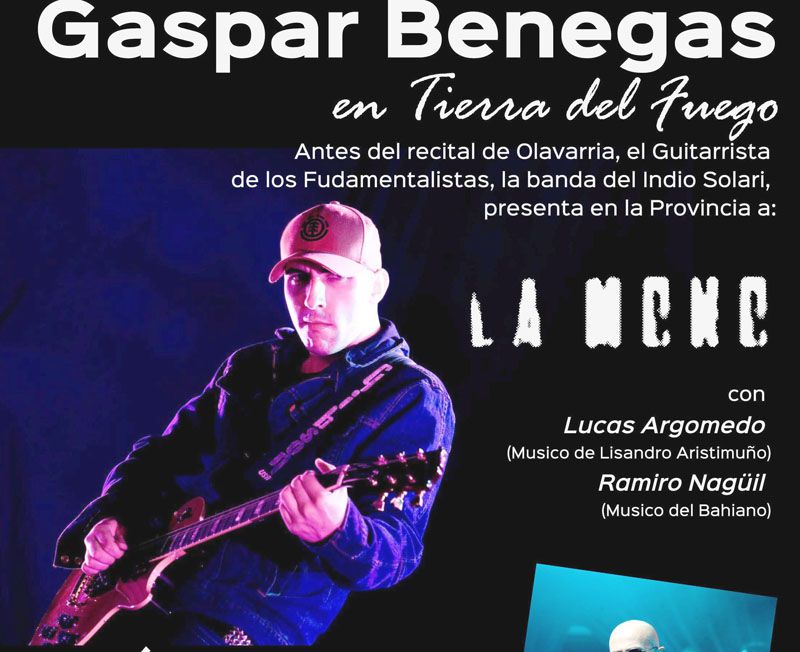 Gaspar Benegas se presenta en Tierra del Fuego