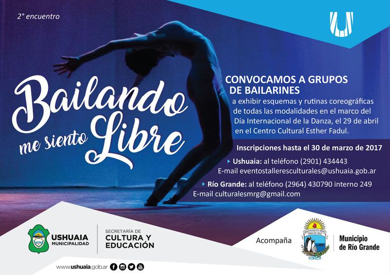 Ushuaia y Río Grande organizan el 2º Encuentro ‘Bailando Me Siento Libre’ 