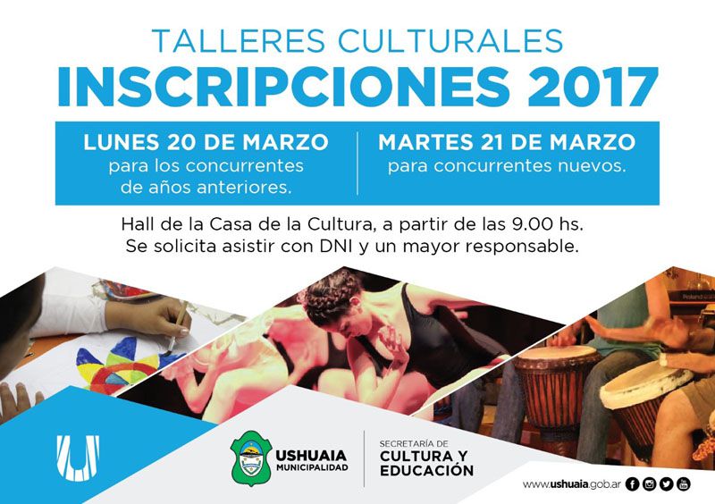 Se realizarán hoy las reinscripciones para participar de los Talleres Culturales