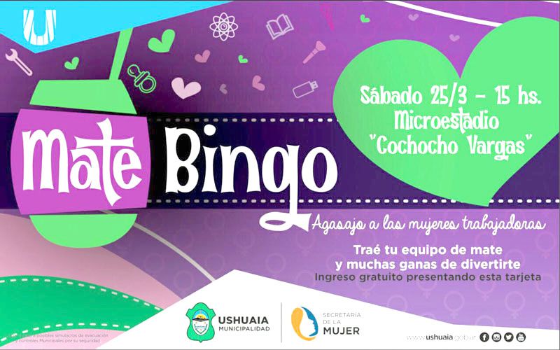 Se realizará un ‘Mate Bingo’ en homenaje a las mujeres trabajadoras de Ushuaia