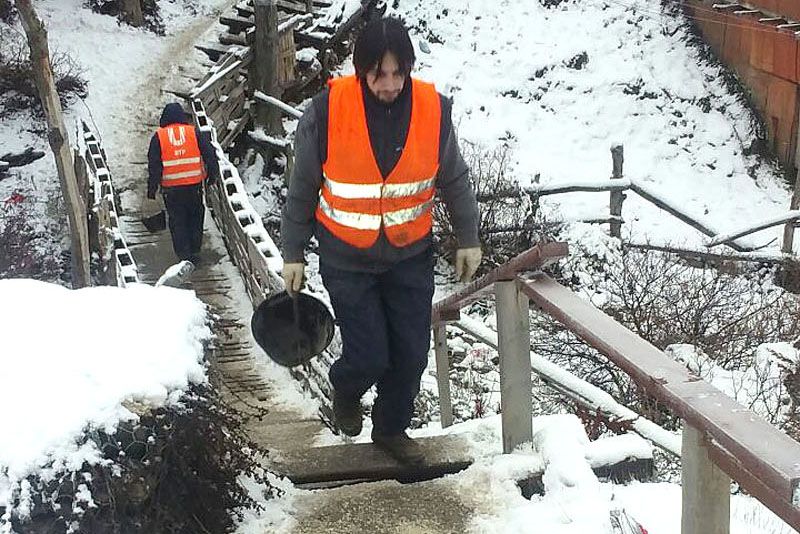 Continúan las tareas de mantenimiento en el circuito vial y peatonal