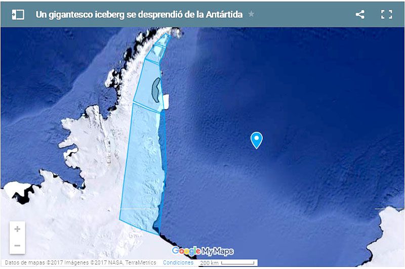 “Estos desprendimientos son nada más ni nada menos glaciares que se han formado en el continente antártico” dijo Rabassa