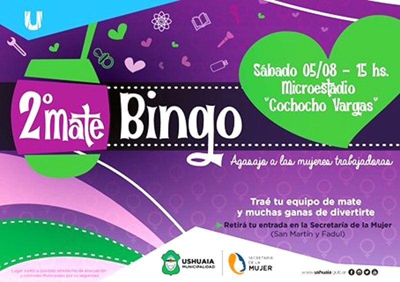 Se realizará en Ushuaia un nuevo ‘Mate Bingo’ para mujeres