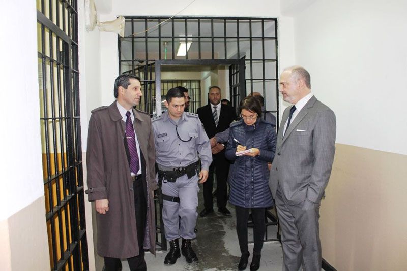Sagastume recorrió la Unidad de Detención N° 1 del Servicio Penitenciario