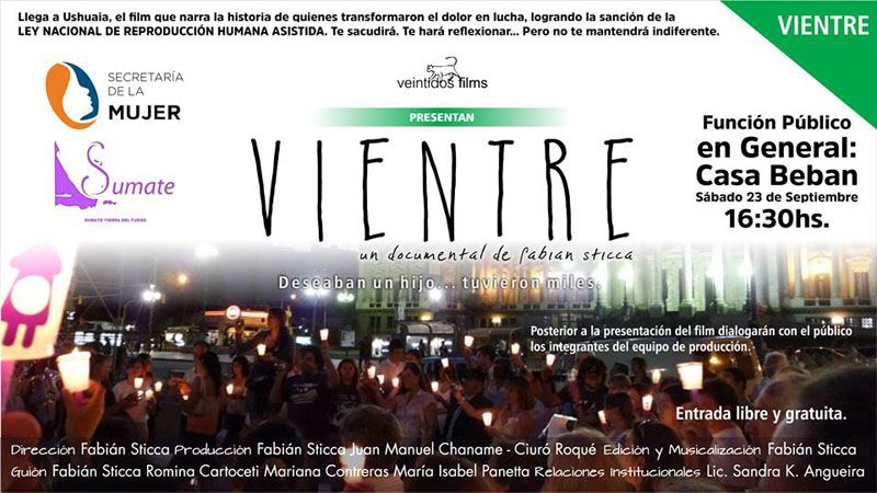 Se estrena en Ushuaia el documental “Vientre”