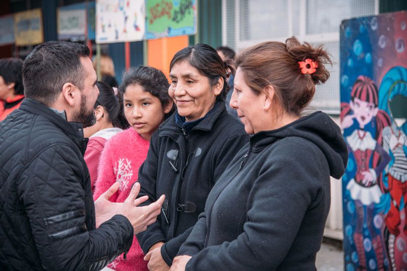 Vuoto compartió con vecinos los festejos por el aniversario del Felipe Varela