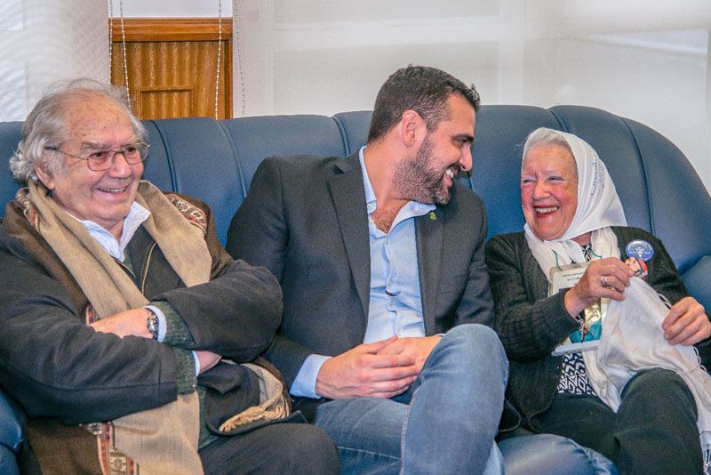 Nora Cortiñas y Pérez Esquivel visitaron la Intendencia de Ushuaia