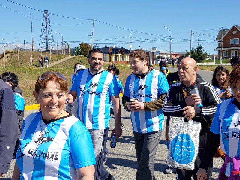 Vuoto participó en la Maratón Malvinas que se realizó en Río Grande