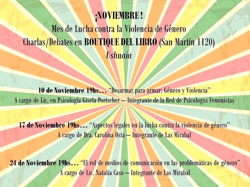 La Boutique del Libro organiza una serie de charlas sobre violencia contra la mujer