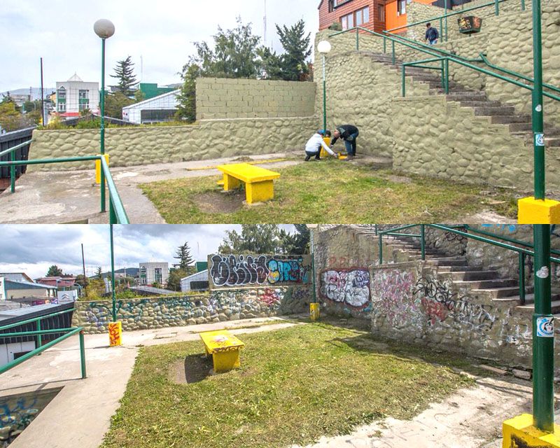 Continúa la puesta en valor de espacios públicos