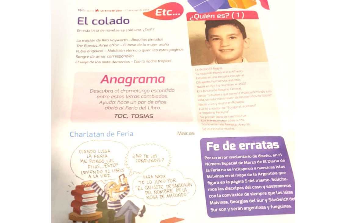 Rectificaron la omisión de Malvinas en una publicación