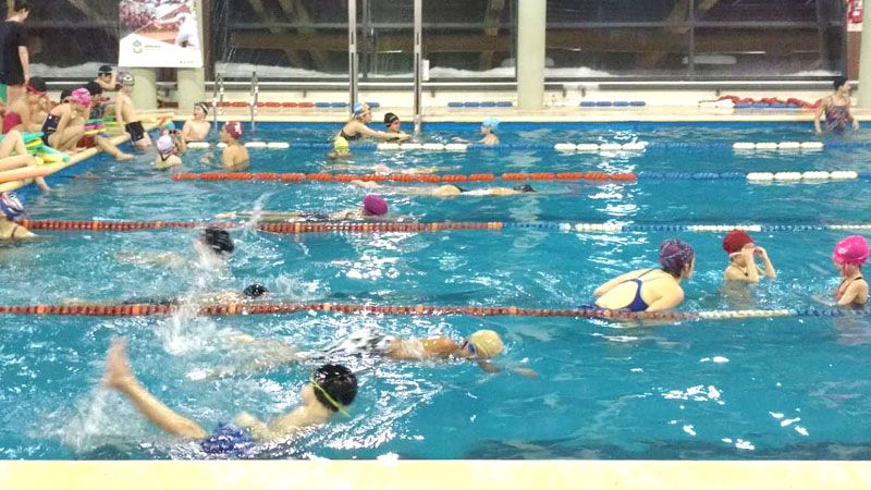 Se realizó un encuentro de natación en pileta baja