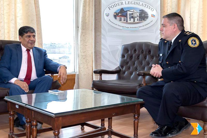 El vicegobernador Arcando se reunió con el nuevo jefe de la delegación local de Policía Federal Argentina