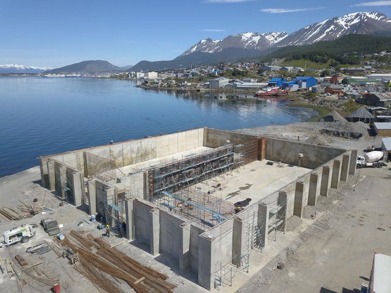  Avanzan obras para garantizar el tratamiento de efluentes cloacales de Ushuaia 